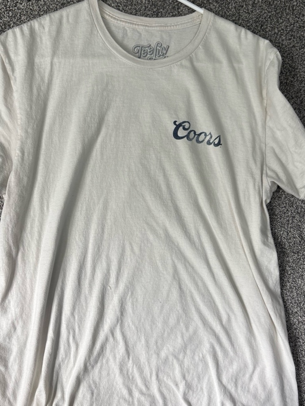 Coors Logo White Men's Crew Neck Tee